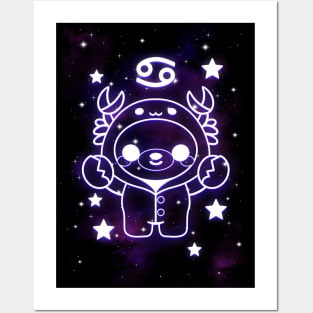 Cancer kawaii zodiac sign Posters and Art